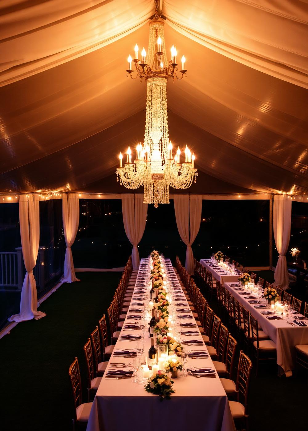Tented wedding reception